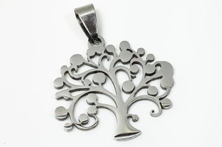 COLGANTE ACERO ARBOL DE LA VIDA 3 X 3.5 CM