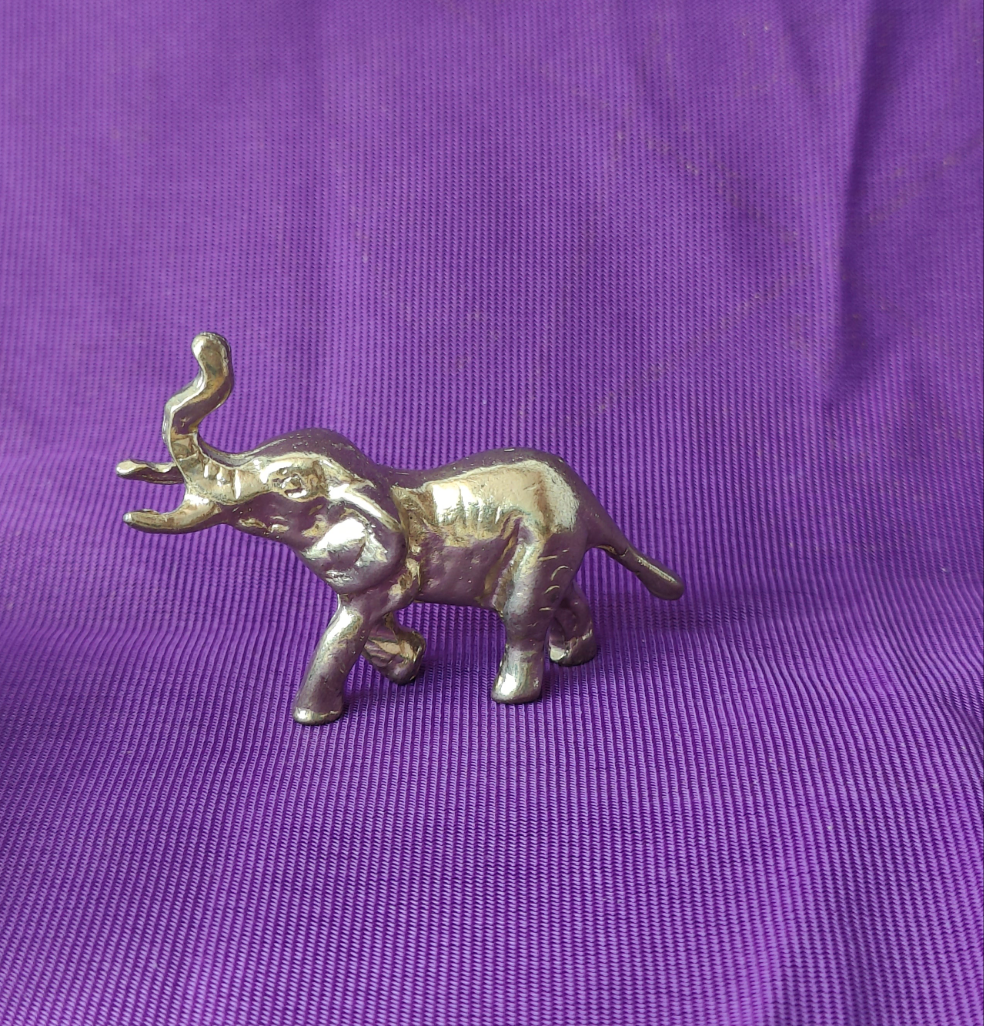 FIGURA ELEFANTE LATÓN DORADO