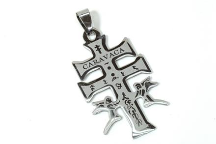 COLGANTE ACERO CRUZ DE CARAVACA