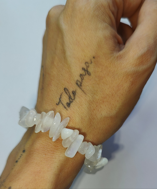 PULSERA CHIPS DE PIEDRA LUNA